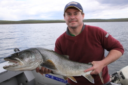 Craig with one of his 95 cm Lake Trout
