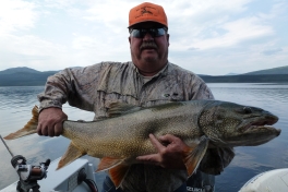 Rick with his Trophy Trout of 108 cm
