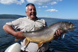 Jo with his Lake Trout of 101 cm