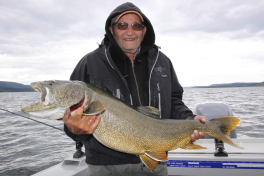Giulio with his Lake Trout Trophy
