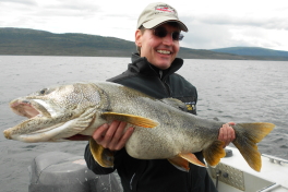 Bradley and his Lake Trout of 106 cm