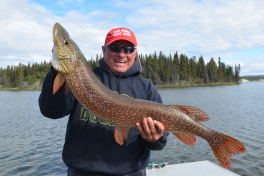 Ralph with his trophy Pike