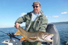 Andy with his big Lake Trout of 101 cm