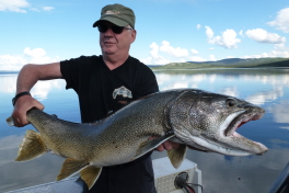 Victor with his Lake Trout of 104 cm