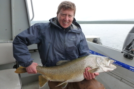Curt with his Trophy Lake Trout of 104 cm