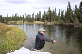 Fly fishing a very remote river