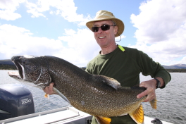 Roger with his huge fly-caught Laker