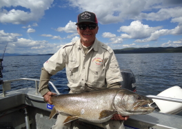 Ted with his trophy Trout of 112cm