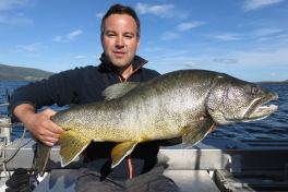 Anrea and his trophy Lake Trout