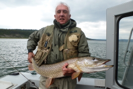 Carlo with his fly caught 112cm Pike