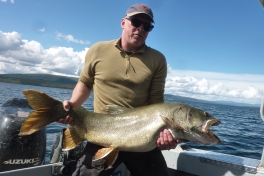 Claude and his amazing 115cm Trout