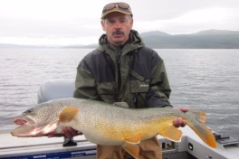Rudolf with his colorful Lake Trout